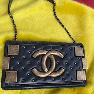 Chanel Boy Brick Flap Bag Iridescent Calfskin